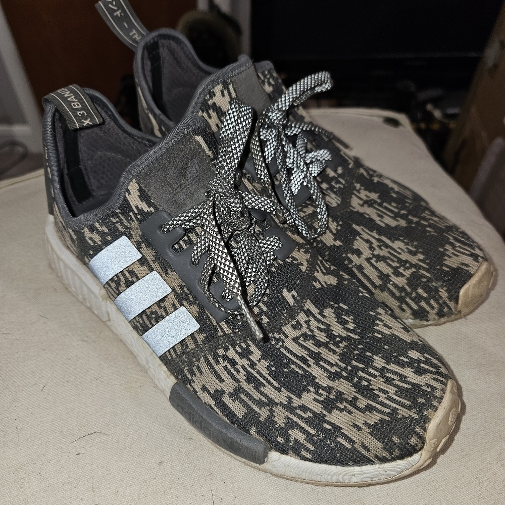 Adidas NMD Men's Shoes Size 9 Gray / Tan 3M